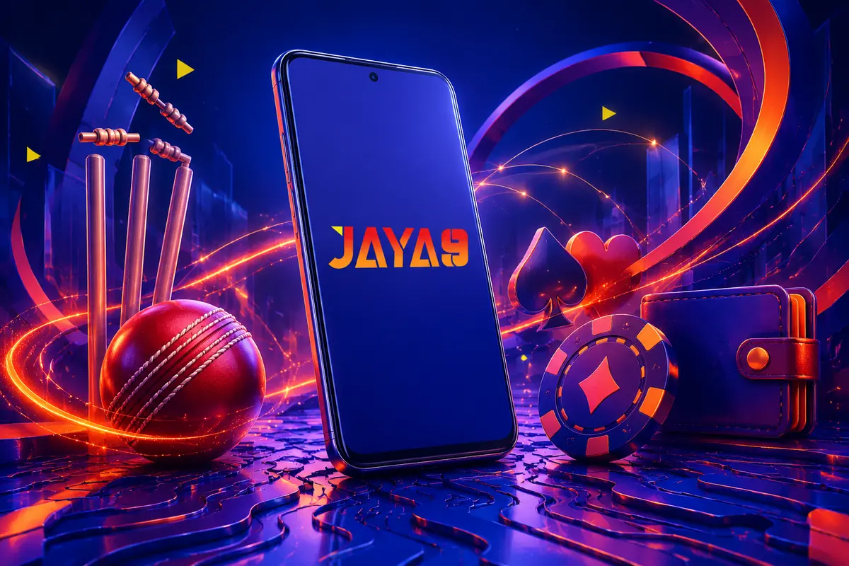 Jaya9 mobile platform with cricket, casino and digital wallet elements